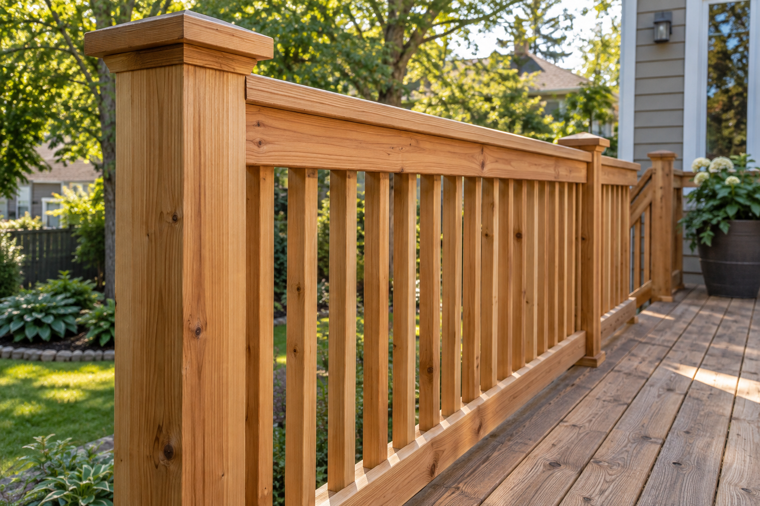 Deck rail repair project in Eagan