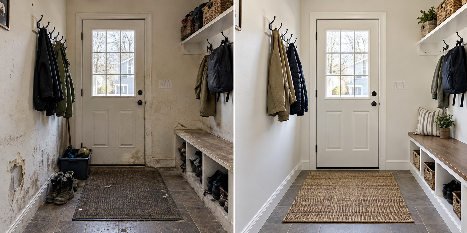 Mudroom refresh project in Bloomington